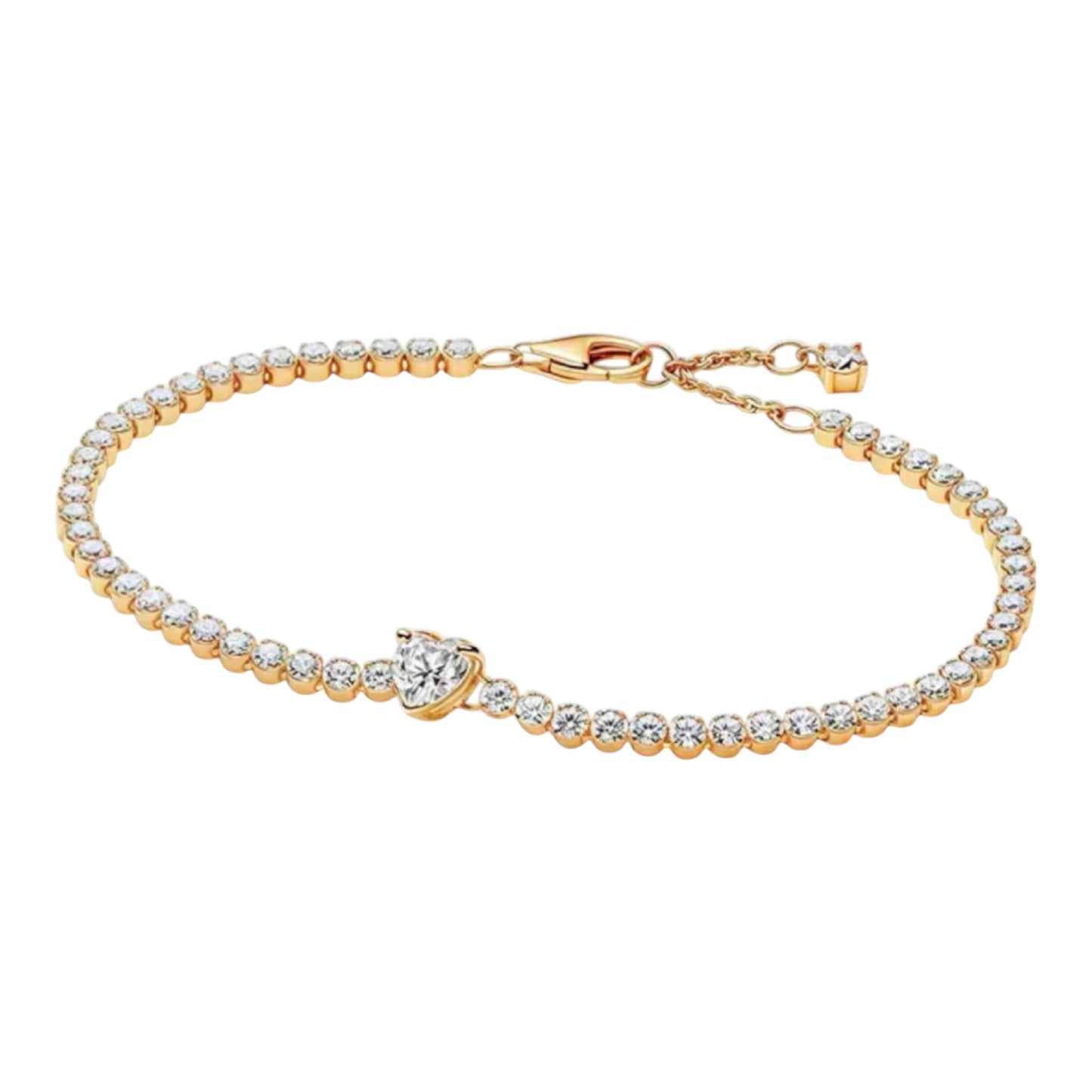 Gold Heart tennis bracelet (PRE-ORDER)