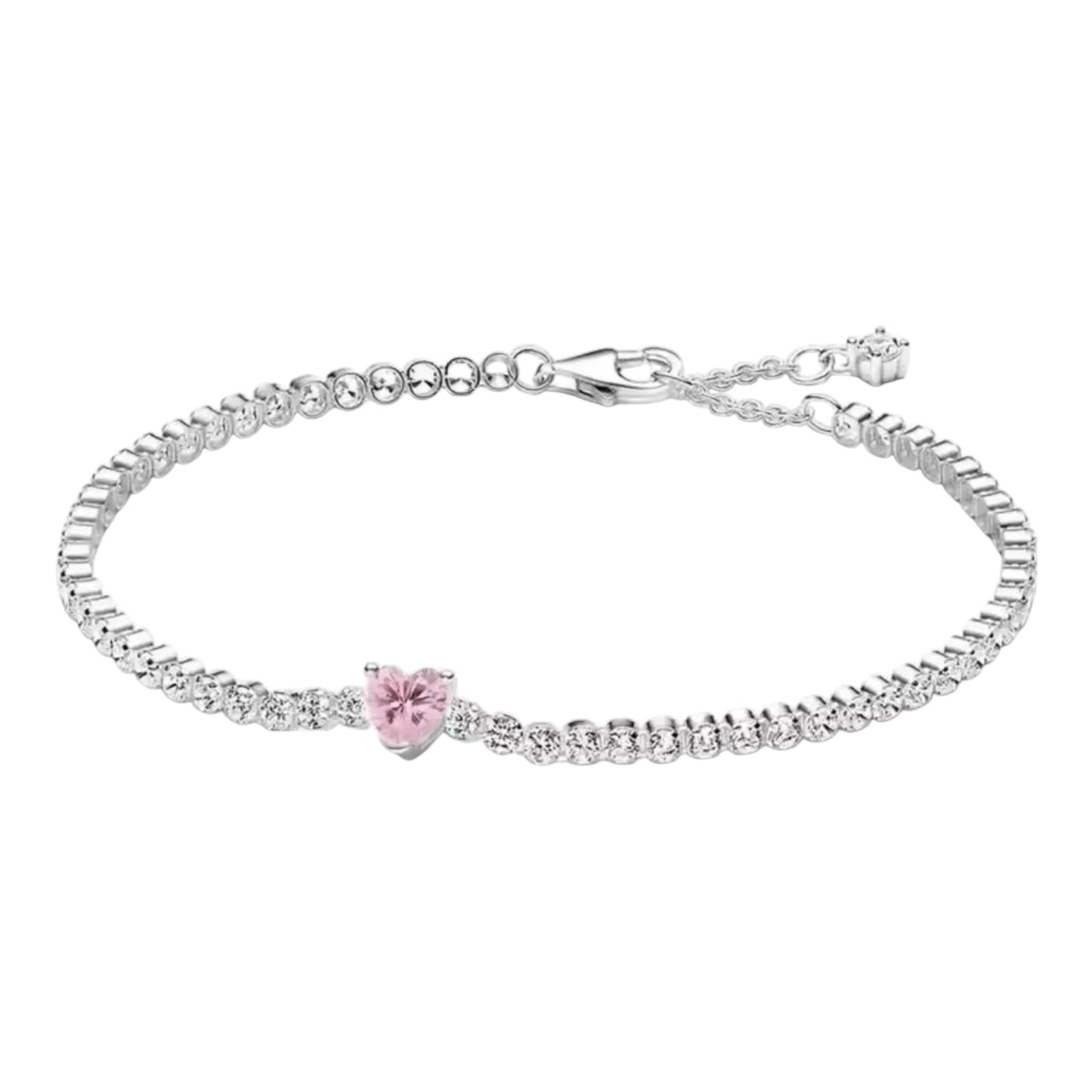 Baby Pink Heart tennis bracelet (PRE-ORDER)