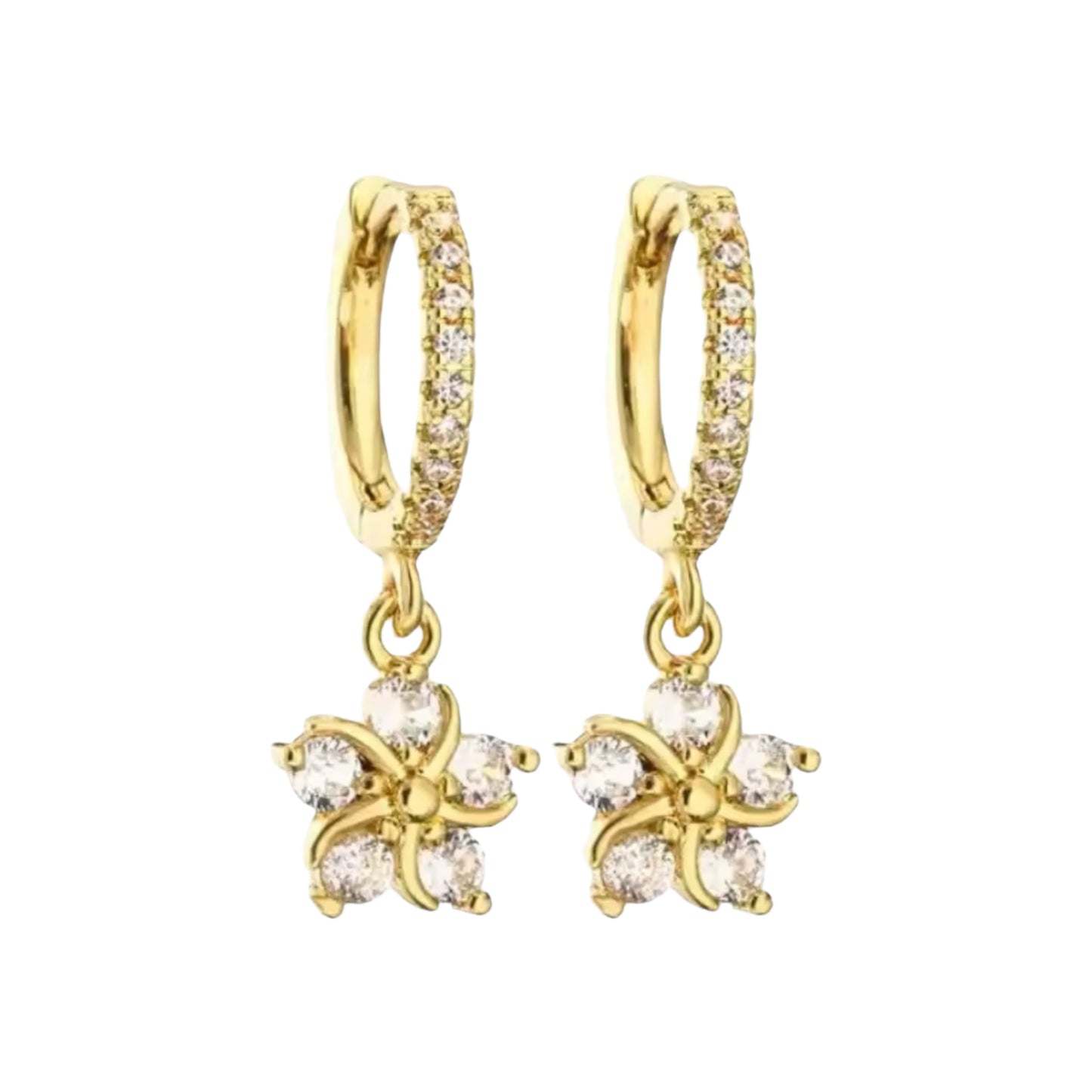 Gold Buttercup Flower Huggies