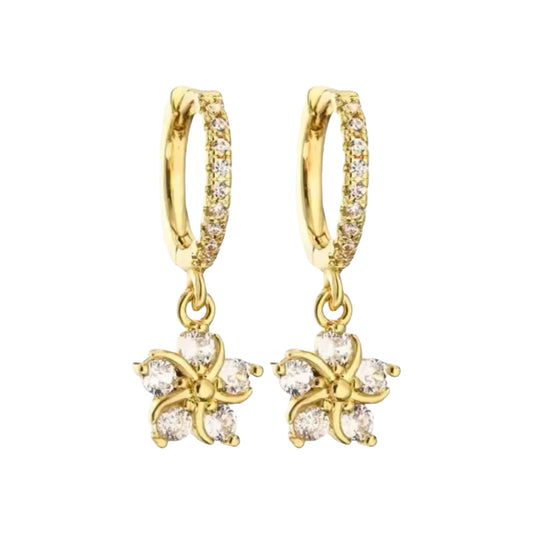 Gold Buttercup Flower Huggies