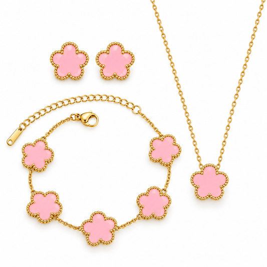 The Gold “Rosá” Clover Set