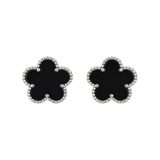 The Silver “Ash” Clover Earrings