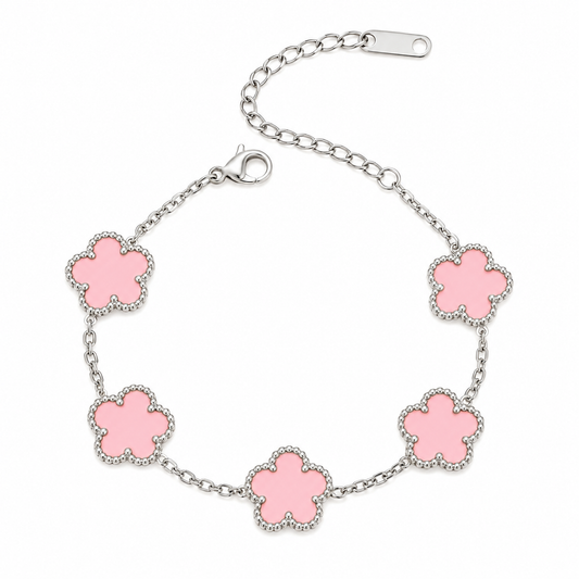 The Silver “Rosá” Clover Bracelet