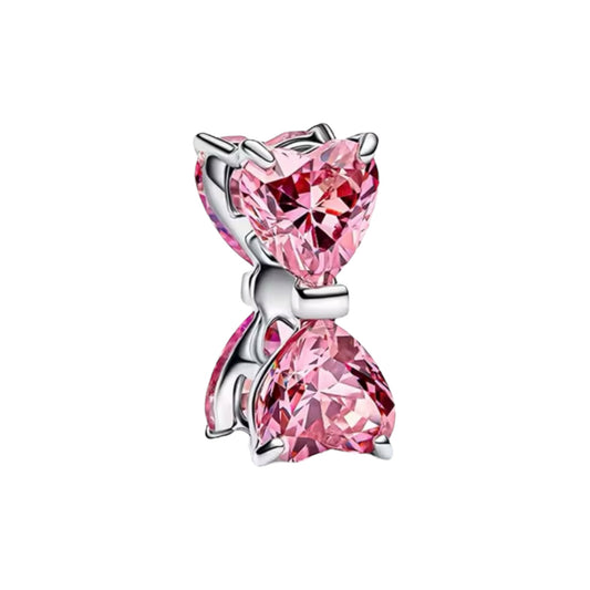 Sparkle Pink Bow Charm