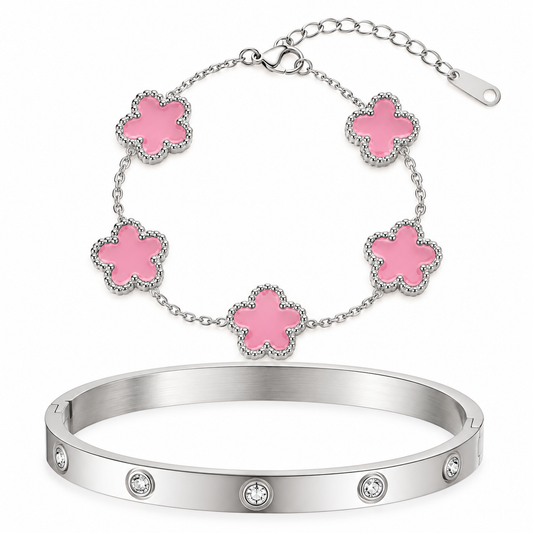 The Silver “Rosà” Clover Stack