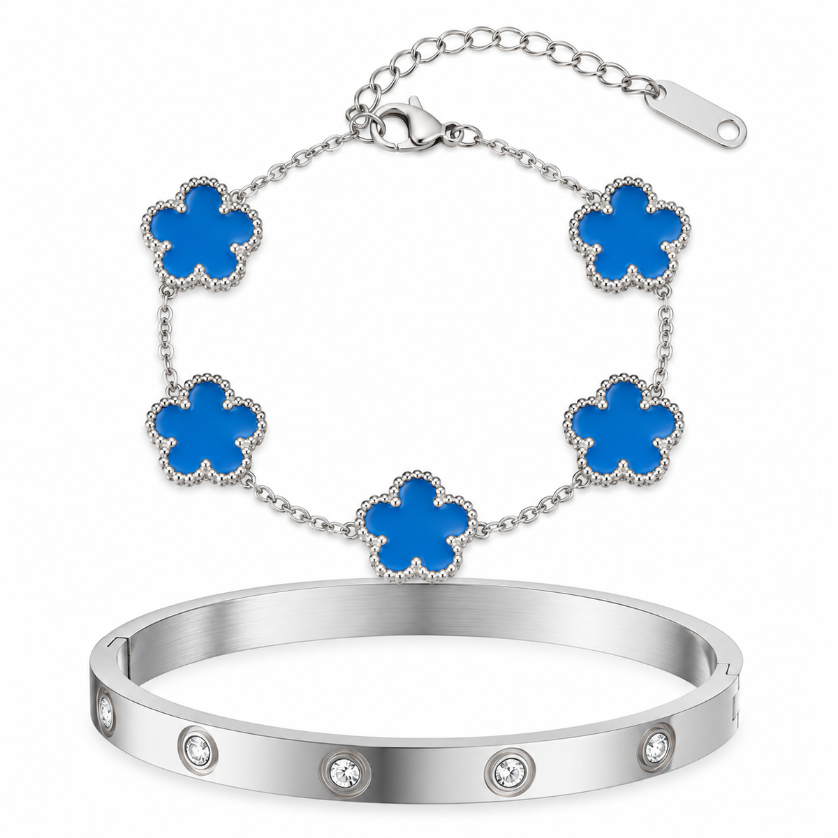 The Silver “Skye” Clover Stack