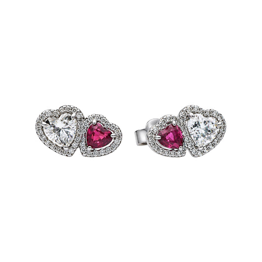 The Red “Mi Amor” Studs