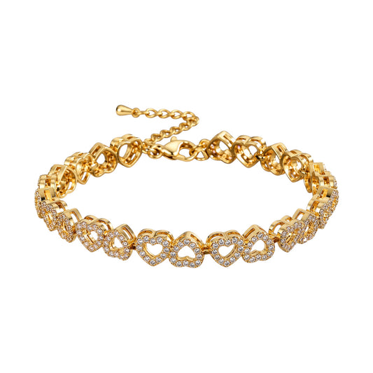 The Gold “Queen of Hearts” Bracelet