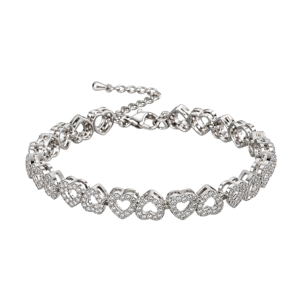 The Silver “Queen of Hearts” Bracelet