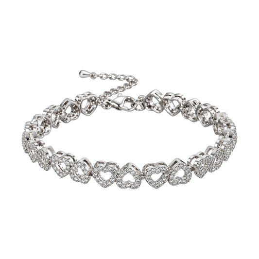 The Silver “Queen of Hearts” Bracelet