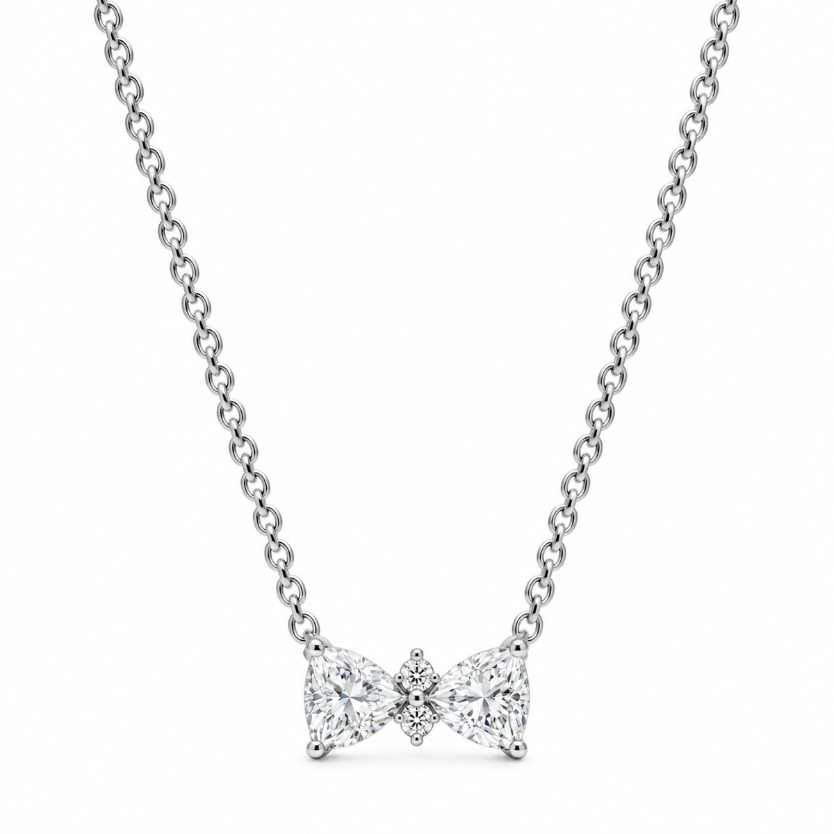 The Silver “Butterfly Bow” Necklace