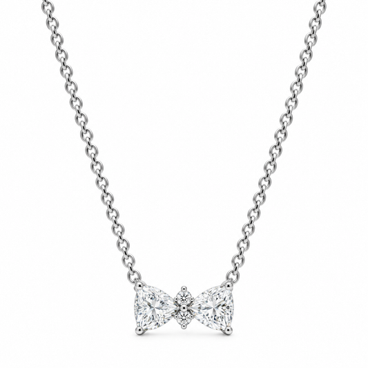 The Silver “Butterfly Bow” Necklace