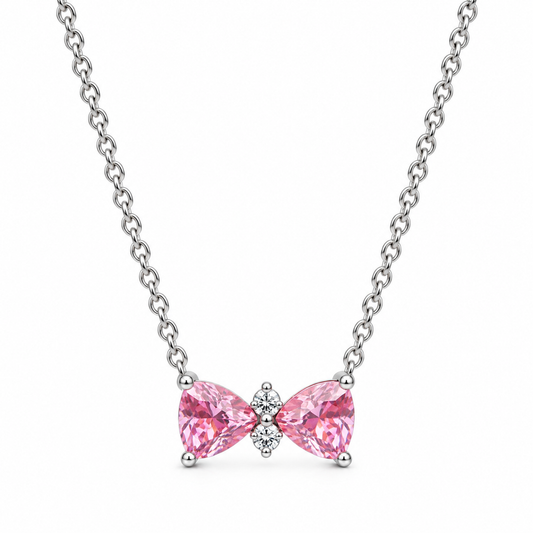 The Pink “Butterfly Bow” Necklace