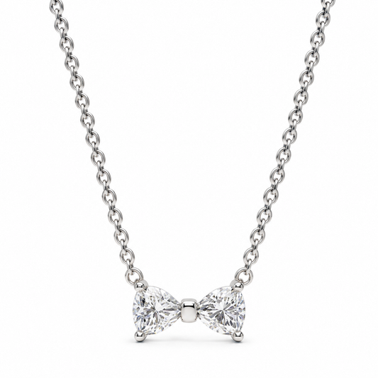 The Sparkle Silver Bow Necklace
