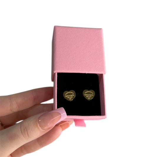 The Plain Gold “Talia” Heart Earrings