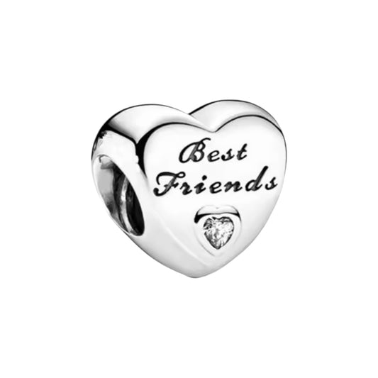 Best Friend Heart Charm