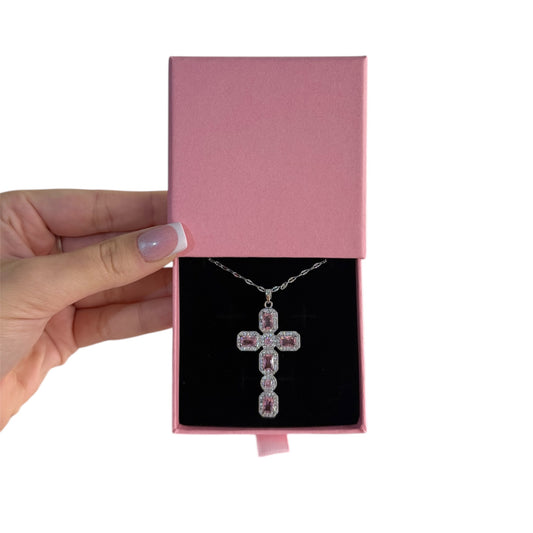 The Silver & Pink “Arabella” Necklace
