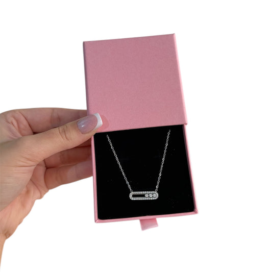 The Silver Diamond “‘Maddie” Necklace