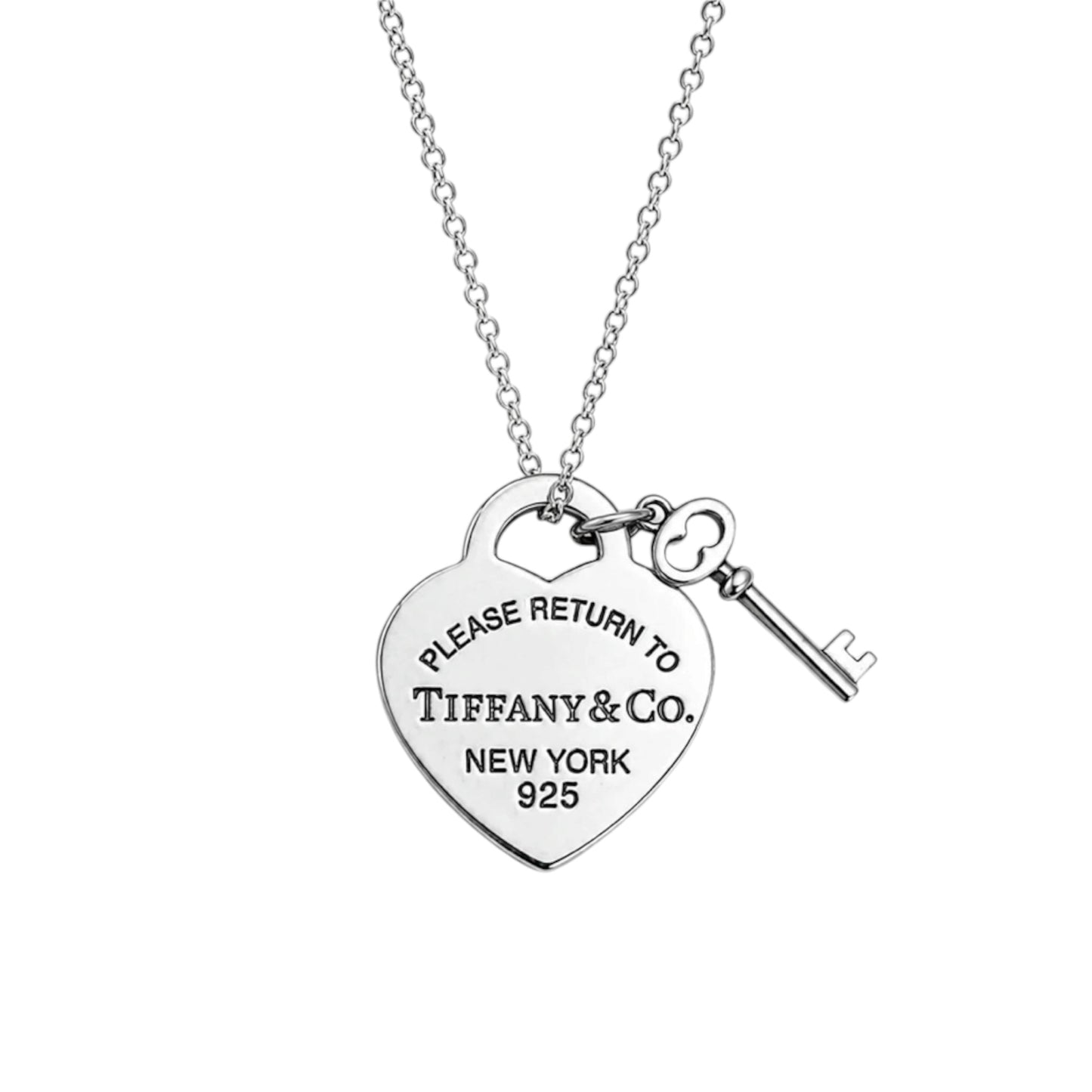 The Silver Heart And Key “Talia” Necklace
